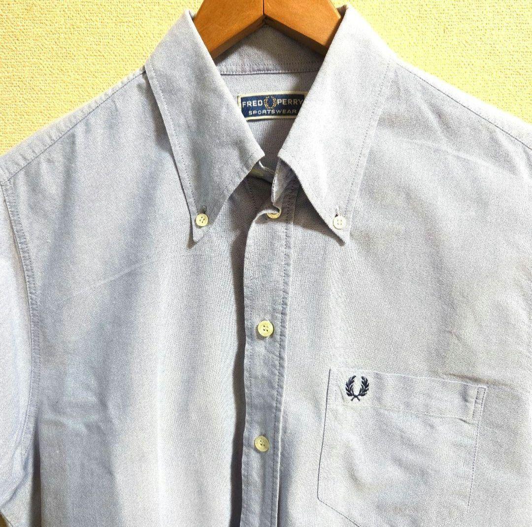 FRED PERRY】フレッドペリー 半袖 オックスフォードシャツ 刺繍ロゴ
