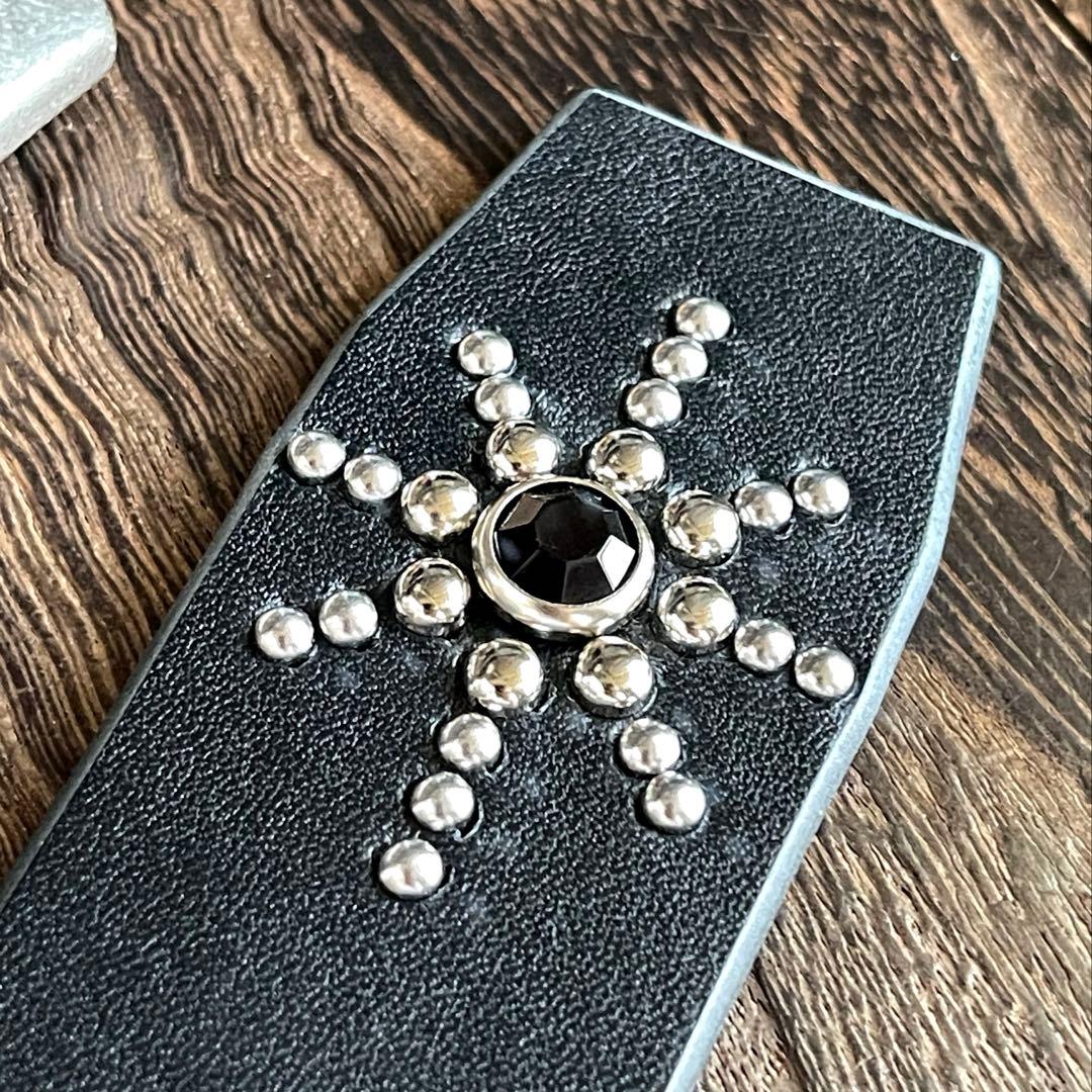 ディッキーズ874専用スタッズベルト 牛ヌメシルバーHTC CALEE - メルカリ