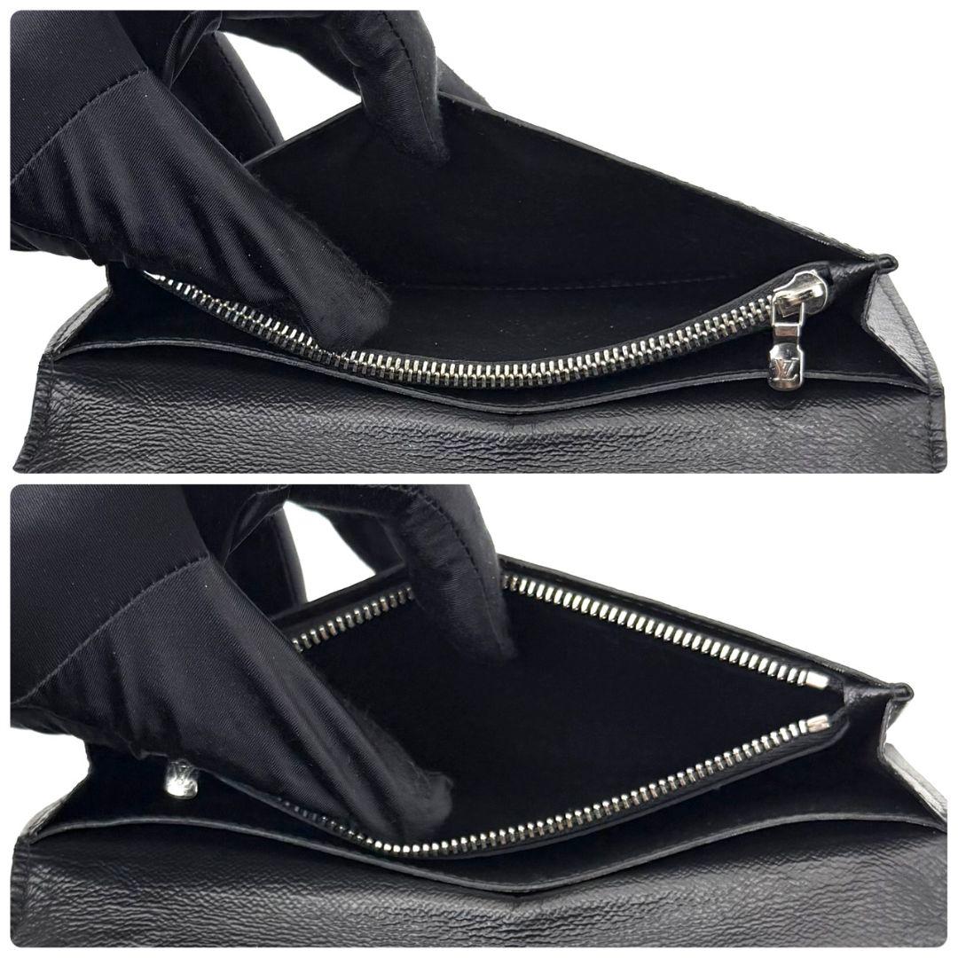 良品 ルイヴィトン エピ ポルトフォイユ ブラザ 財布 二つ折り 黒