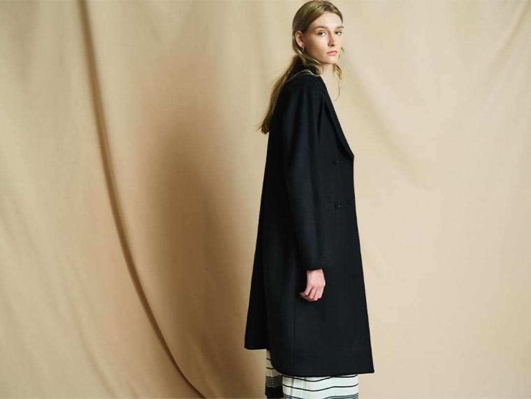 極美品☆セオリーリュクス ダブルブレスト ロングコート チェスター