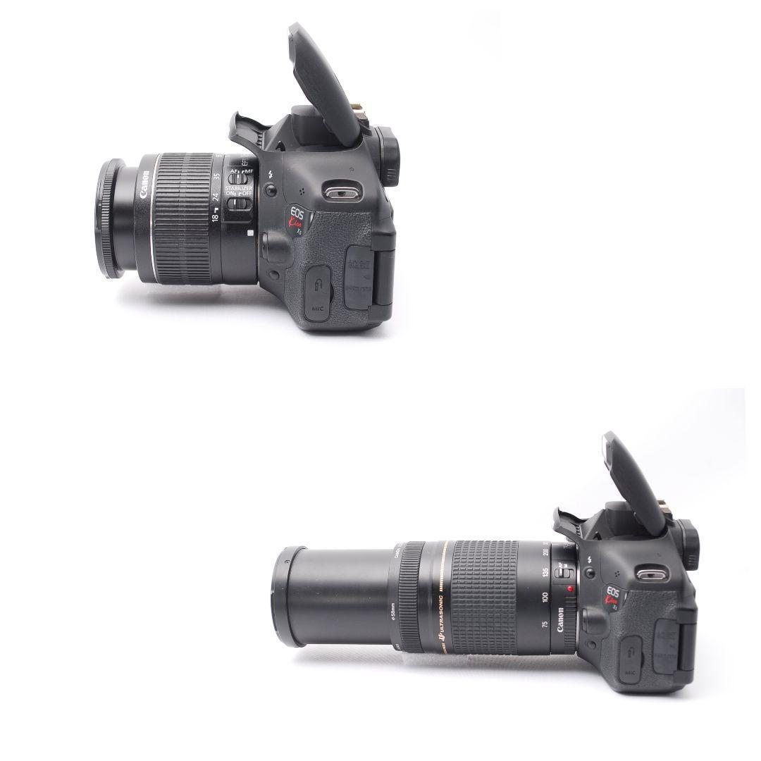 ❤即購入1000円OFF❤ キャノン Kiss X5 望遠ズーム ダブルレンズ