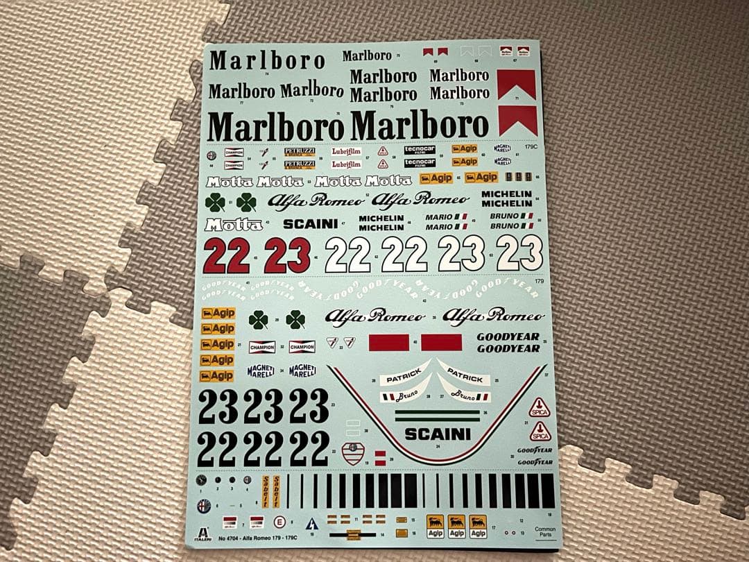 自動車 Alfa Romeo 179 179C 1:12 No 4704 ITALERI