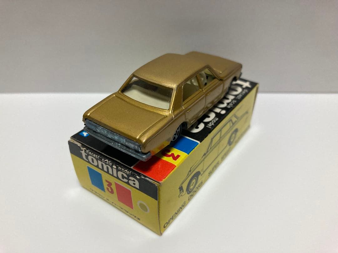 トミカ　黒箱　日本製　クラウン　スーパーデラックス　1Aホイール　希少白シート