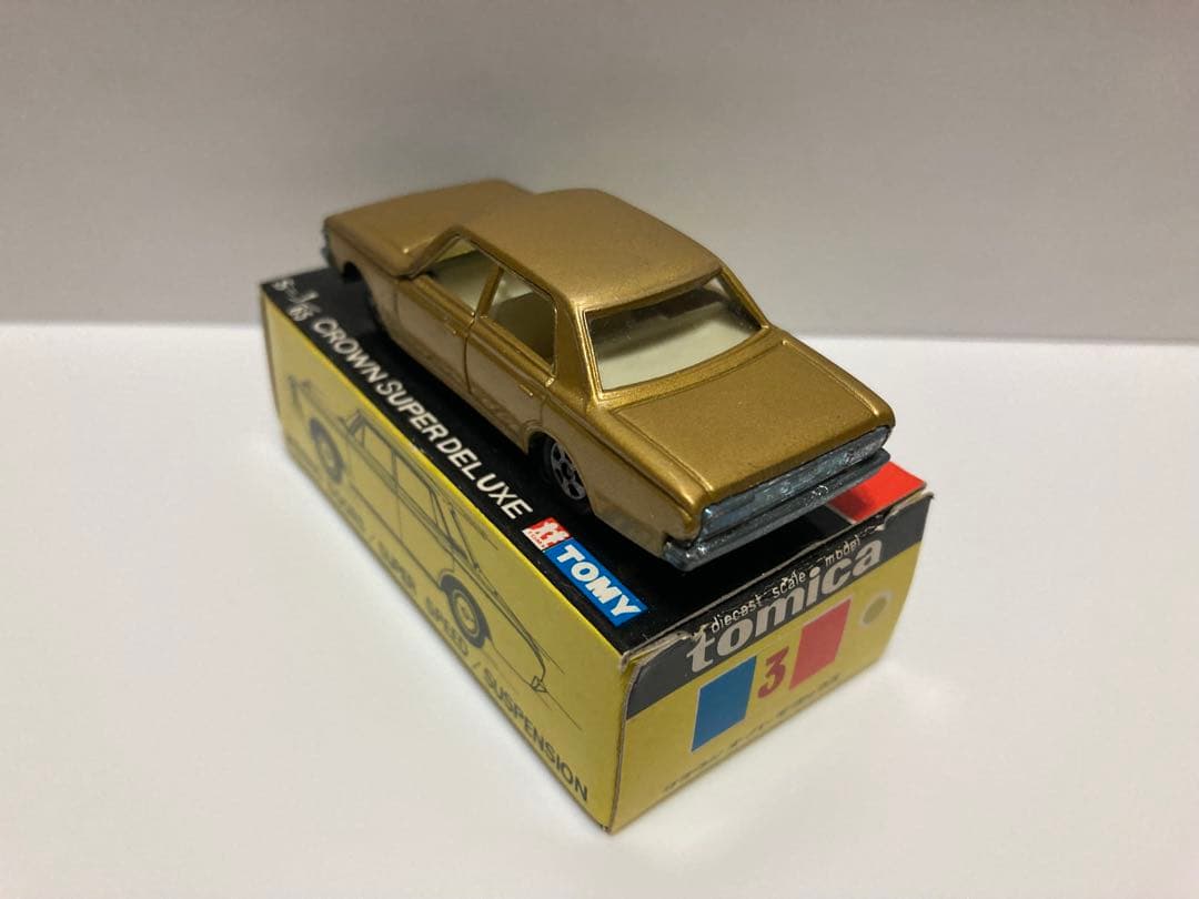 トミカ　黒箱　日本製　クラウン　スーパーデラックス　1Aホイール　希少白シート