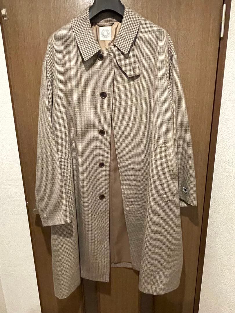 ぴ*ー様 新品☆オーシバル☆ウールチェックバルマカーンコート