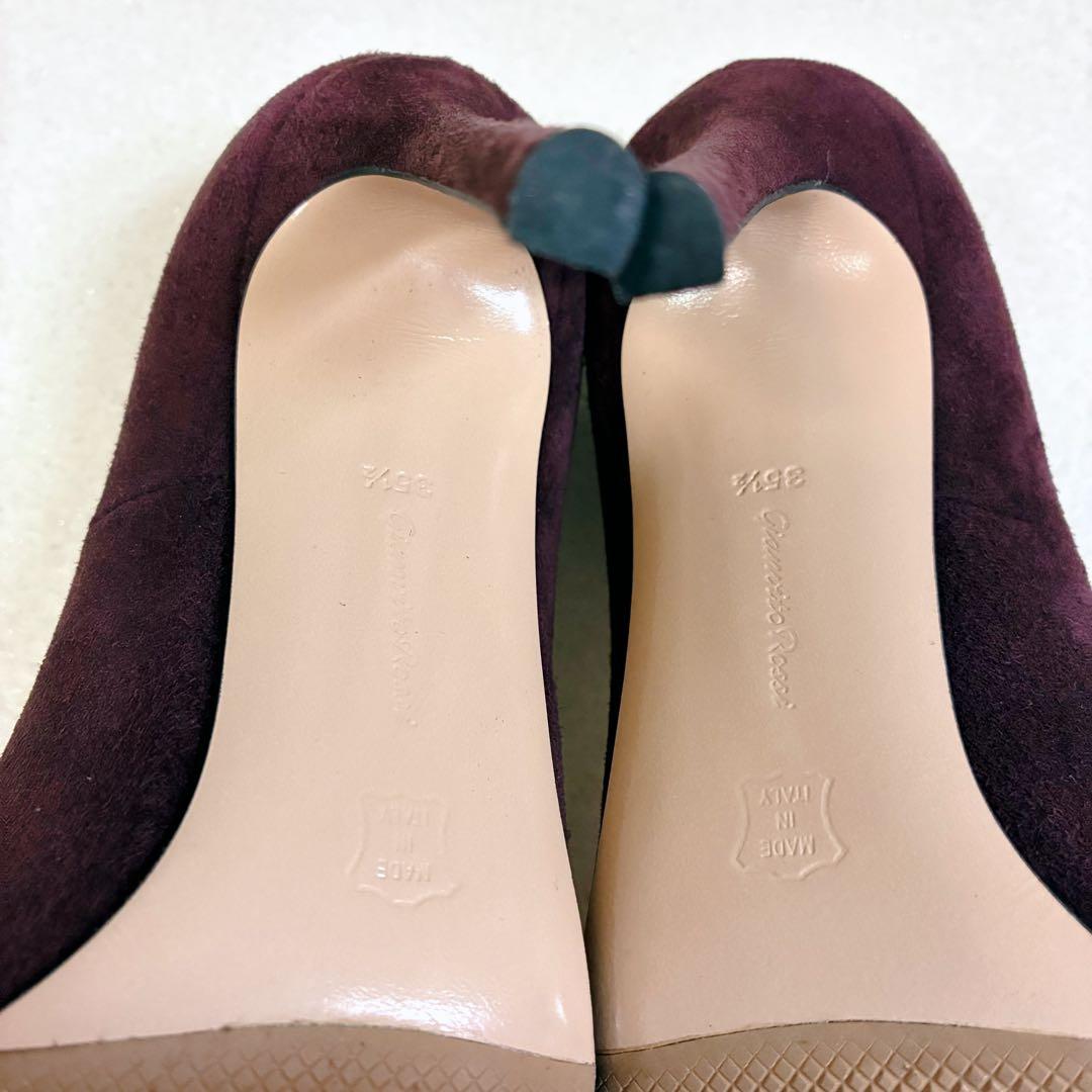 極美品】GIANVITO ROSSI ポインテッドトゥ スエード ピンヒール