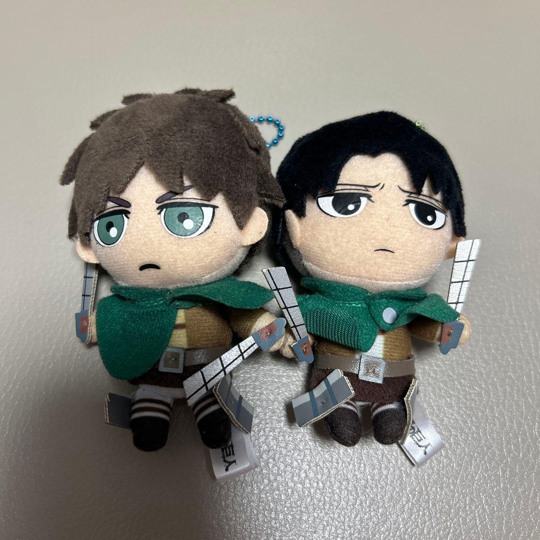 進撃の巨人 ユニバーサルスタジオジャパン ぬいぐるみ エレン リヴァイ