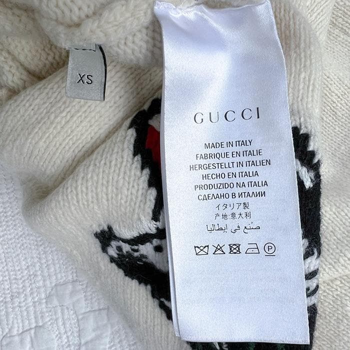 エ*ミ様 GUCCI グッチのセーター ニット ロゴ刺繍 タイガー - メルカリ