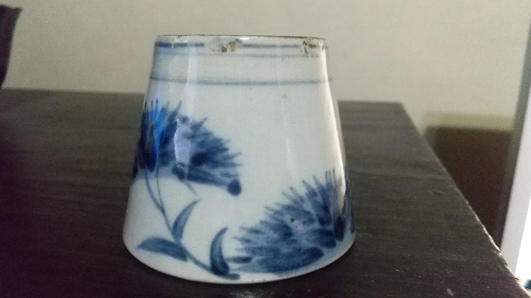 瀬戸 太白手？ 竹林 賢人図 蕎麦猪口 厚作り