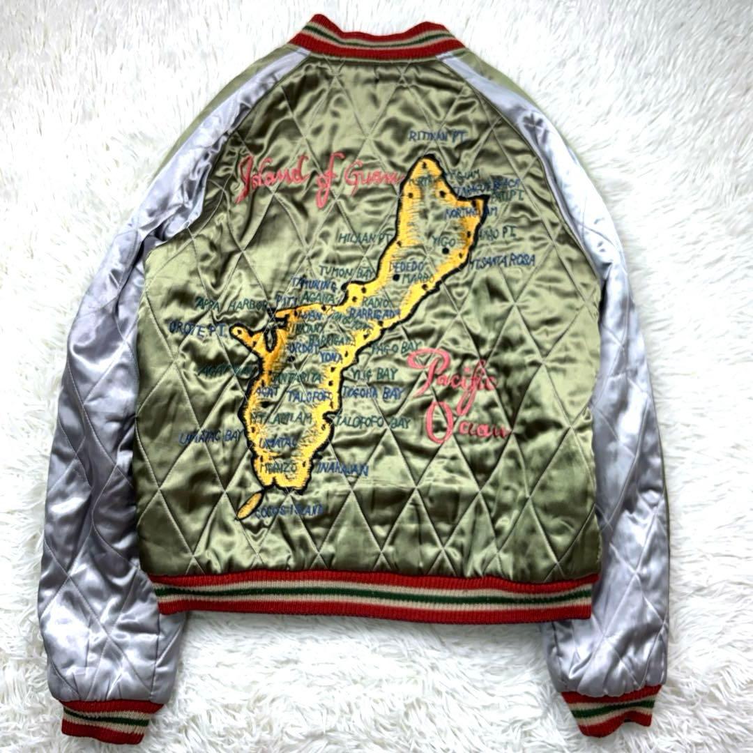 テーラー東洋 リバーシブル スカジャン キルティング 孔雀 グアム 刺繍