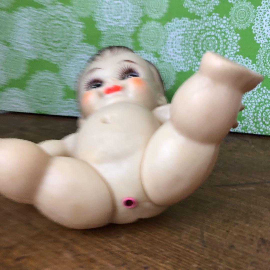 昭和レトロ キューピー人形 デコちゃん ソフビ ビニール人形 - メルカリ