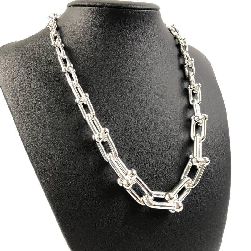 美品 ティファニー ハードウェア グラジュエイテッドリンク ネックレス TIFFANY&Co.（ティファニー） ハードウェア グラジュエイテッド リンク