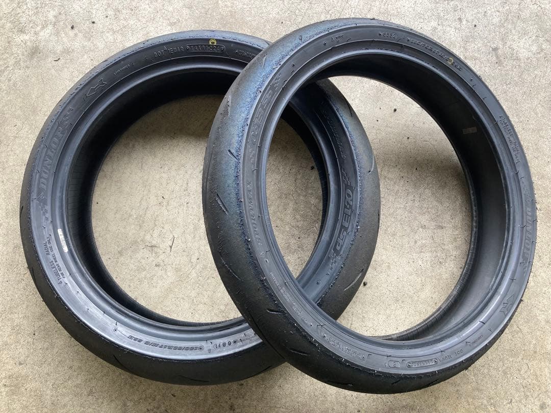 中古　ダンロップ　α13 sp H 前後　2023/24製　110/150-⑤