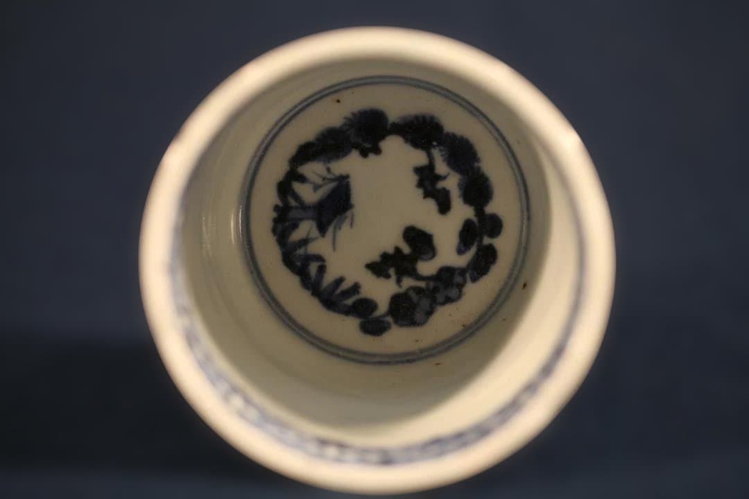 517 古伊万里大振染付唐子踊図蕎麦猪口 幕末