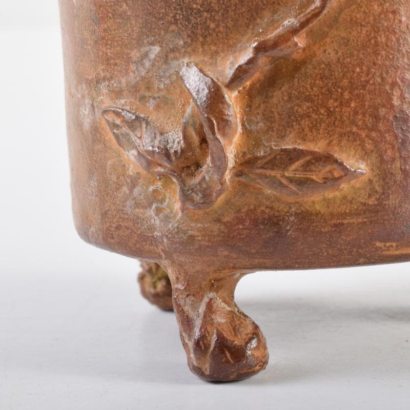 高岡銅器 三好三治造 蝋型鋳銅 花草文香炉 共布共箱 V 6971 - メルカリ