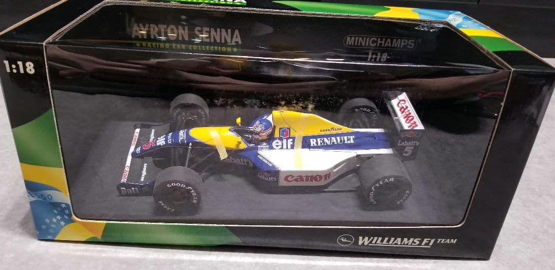 レア】ミニチャンプス 1/18 ウィリアムズ FW14 マンセルライドオンセナ