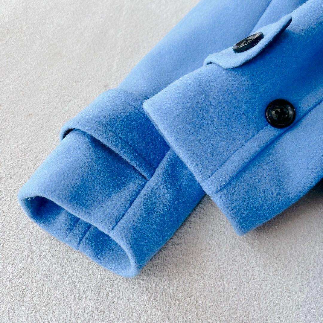 定番✨グリーンレーベルリラクシング ダッフル ロング コート コバルト