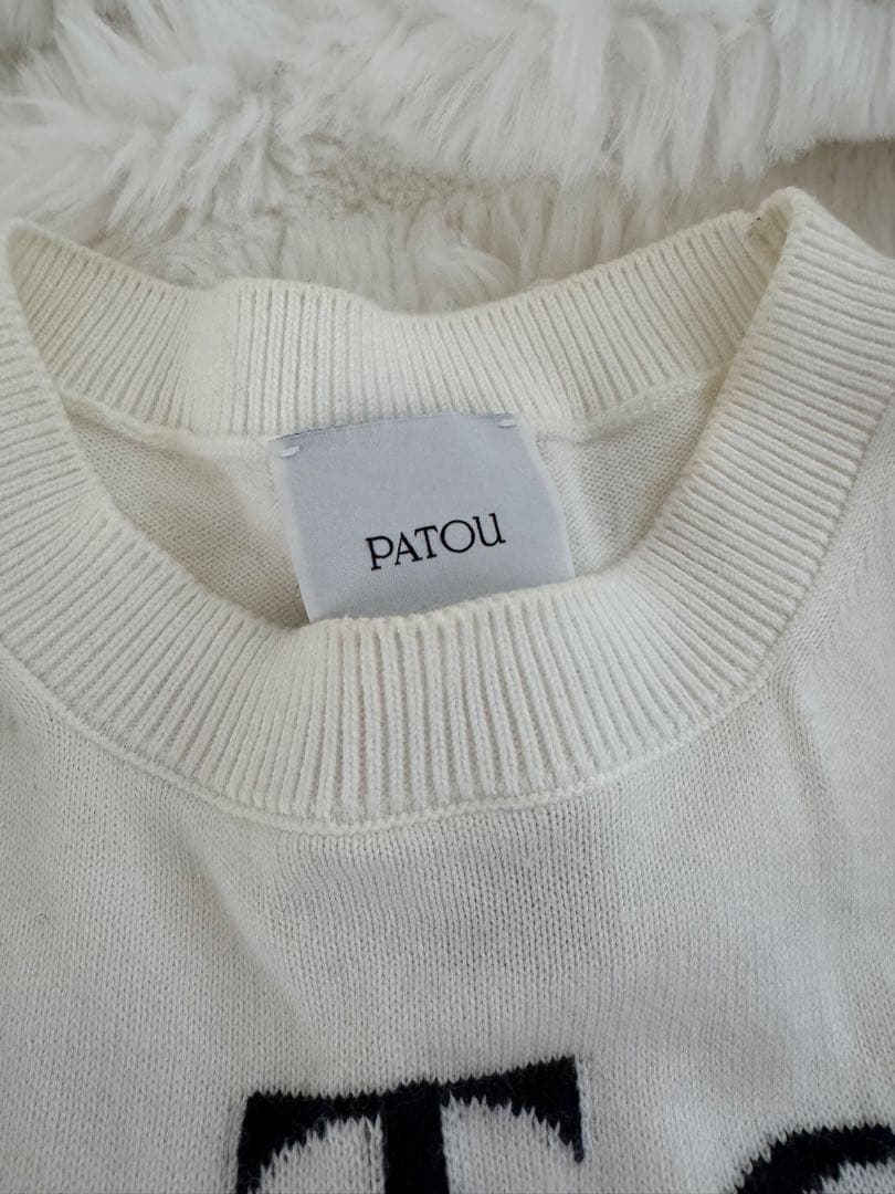 PATOU ホワイト ジャカードニットTシャツ - メルカリ