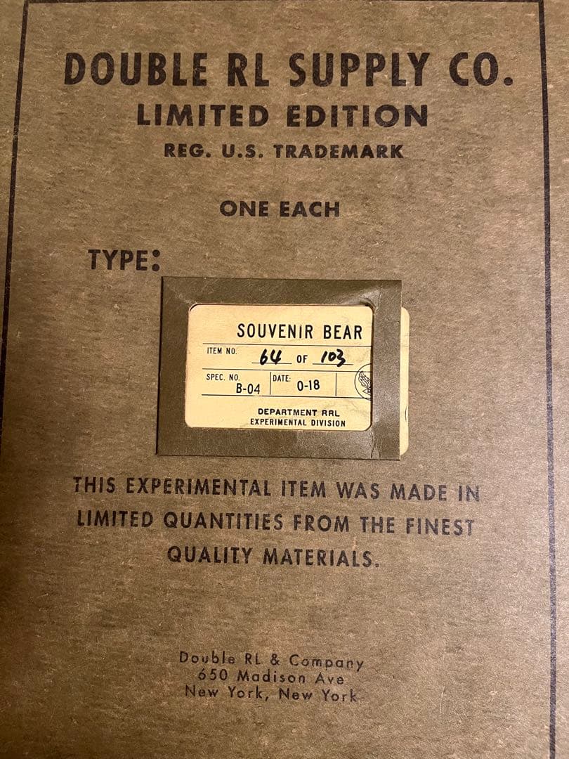 CBS日本公式アカウント03 RRLテディベア