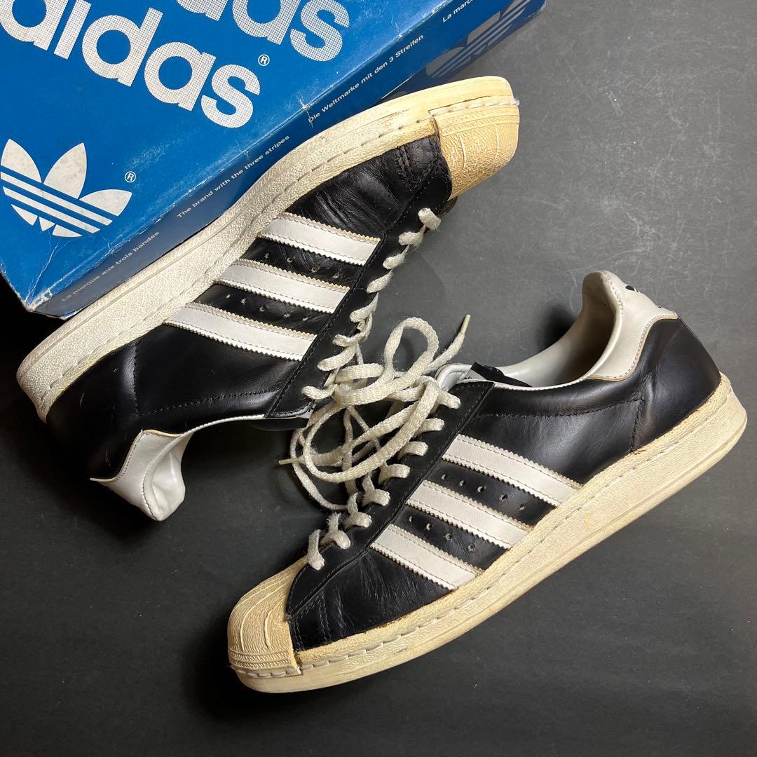 激レア！adidas・スーパースター 黒×白 おフランス製1980年代当時モノ