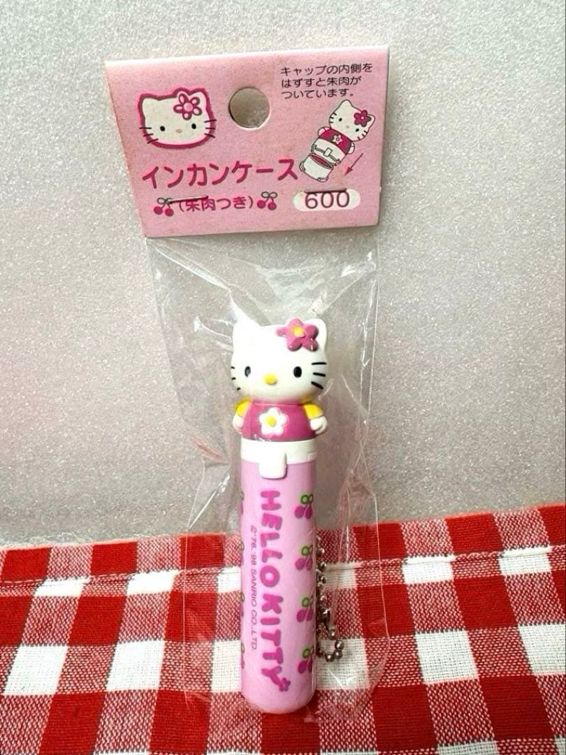 レトロ　入手困難　サンリオ　キティ　カオハナ　さくらんぼキティ　印鑑ケース