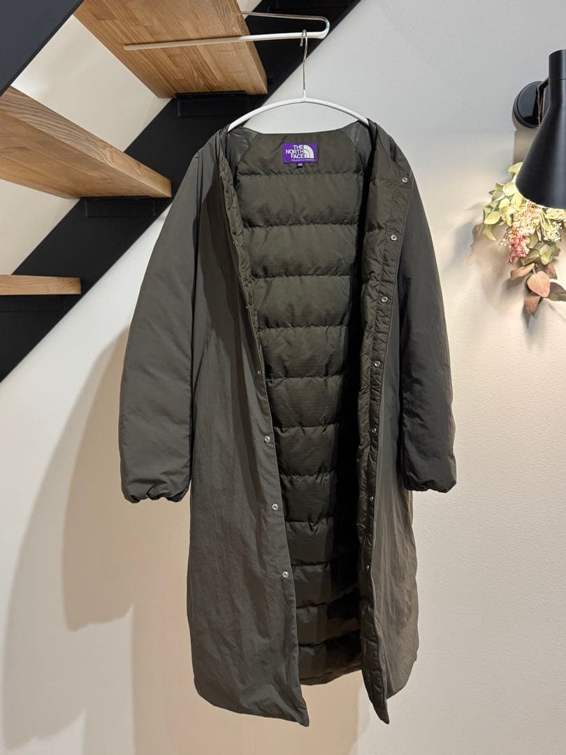 THE NORTH FACE ロングダウンコート パープルレーベル ダークグレー