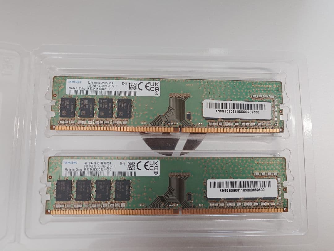 SAMSUMG DDR4 2666 メモリ 8GB×2枚 16GB thanksjp_samsung-pc4-2666v-8gb
