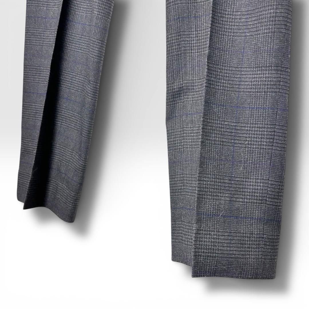 パーリーゲイツ ゴルフパンツ L チャコールグレー チェック レディース