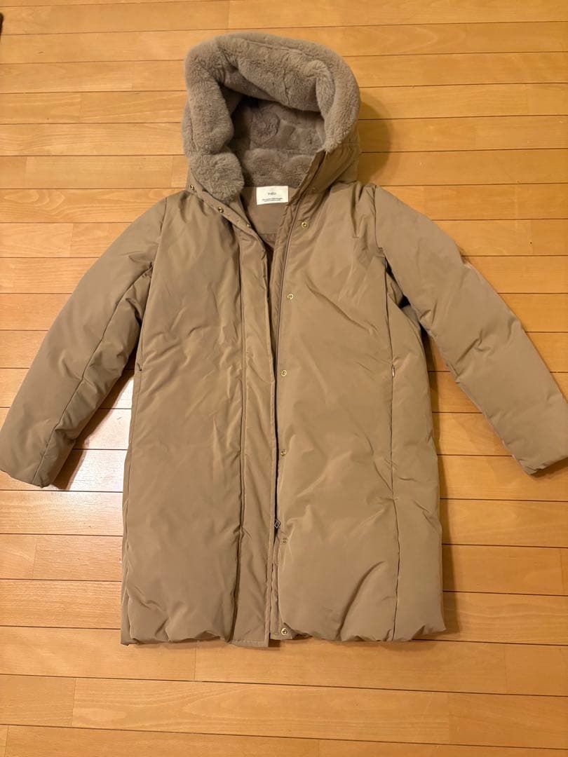 【美品】 INED フェイクファー フード ロングダウンコート《Re:DOWN》