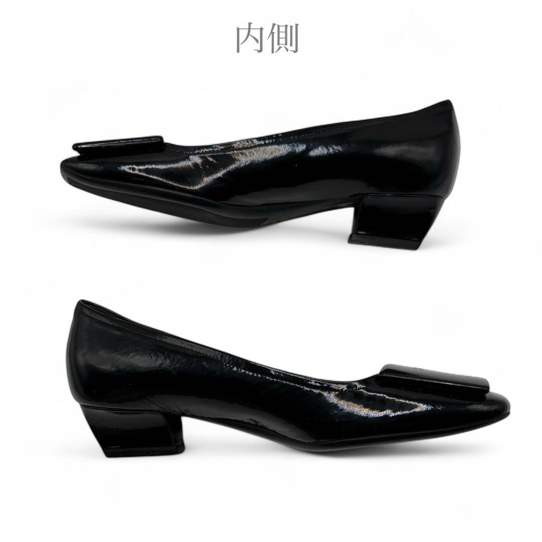 【美品】 PRADAパンプス ブラック 22.5cm ヒール約3.5cm 希少