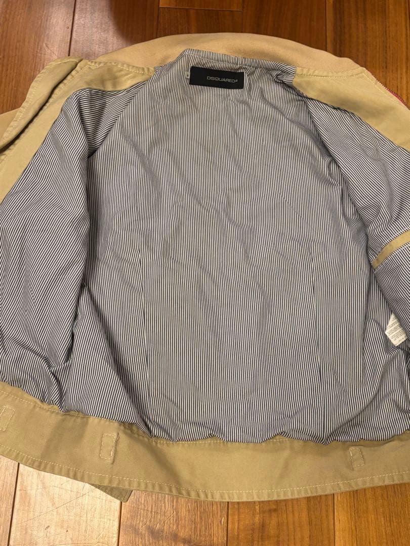 DSQUARED2ベージュ ダブルジップアップジャケット 短丈 - メルカリ