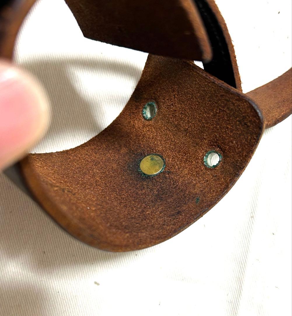 UNDERCOVER 茶芯レザー ブレスレット バングル UNDERCOVER 茶芯レザー