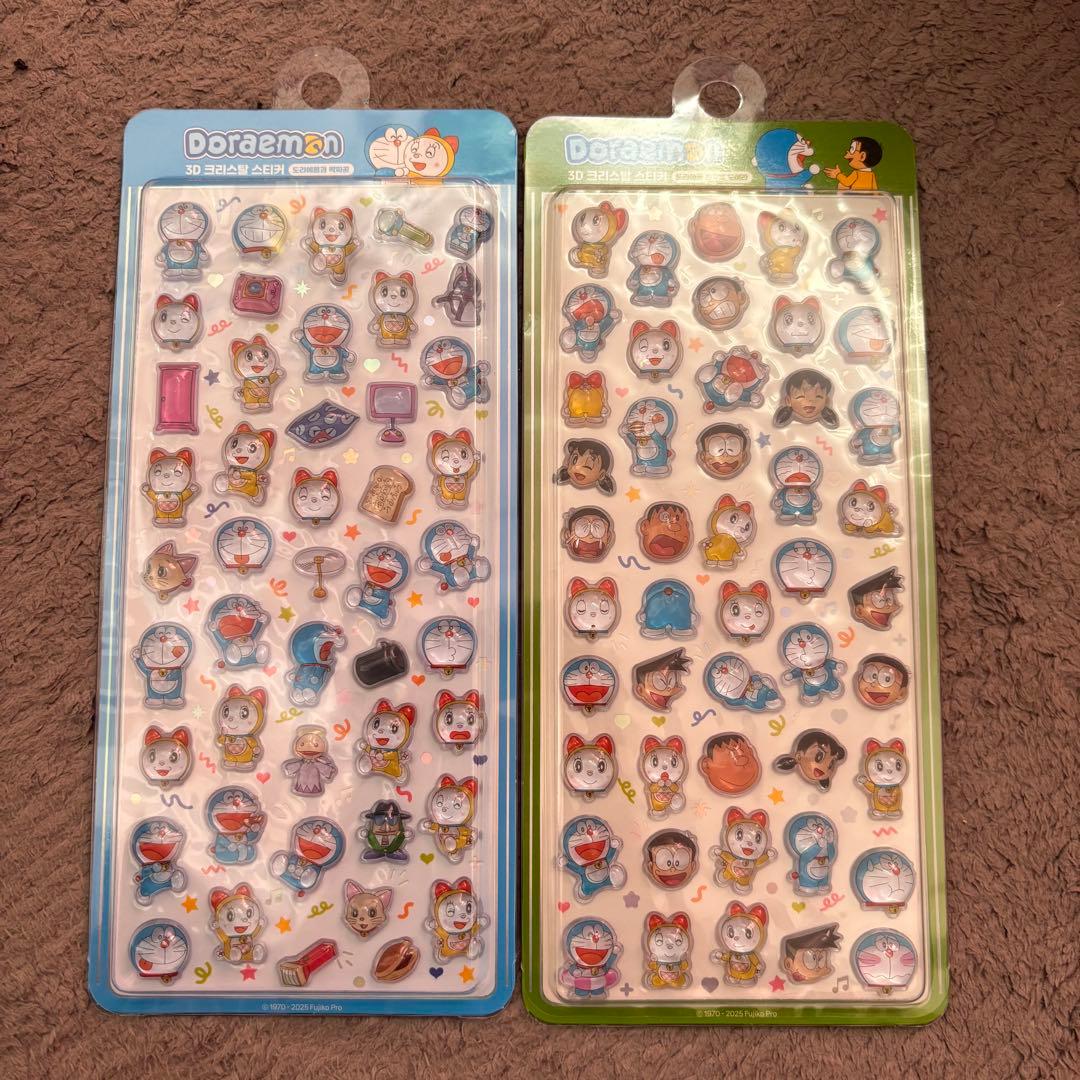 韓国限定】正規品 ドラえもん 3Dシール 2枚セット - メルカリ