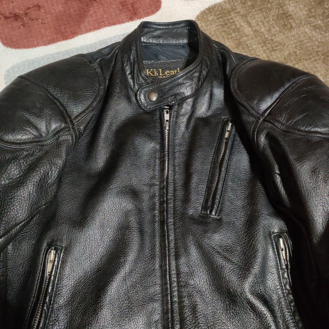 美品レアモデル　KADOYA　Ｋsleather シングルライダースМシボ本革 Single leather jacket with collar | Kadoya official online shop