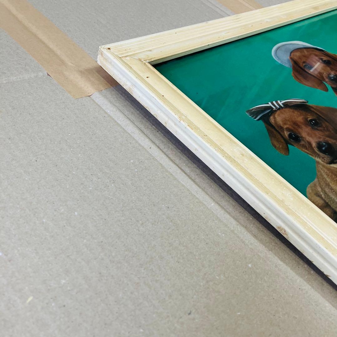 1971年当時物 フジカラー 犬 カレンダー付き 大型パネル 昭和レトロ