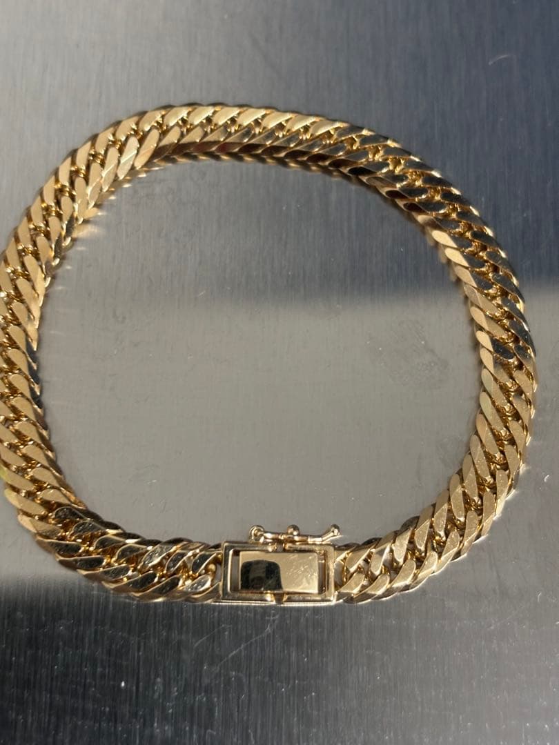 K18 喜平　金ブレスレット　18cm 20.5g 6面ダブル　造幣局マークあり