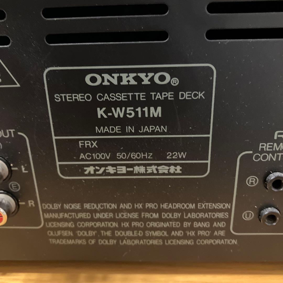 ONKYO カセットテープデッキ K-W511M動作確認済 - メルカリ