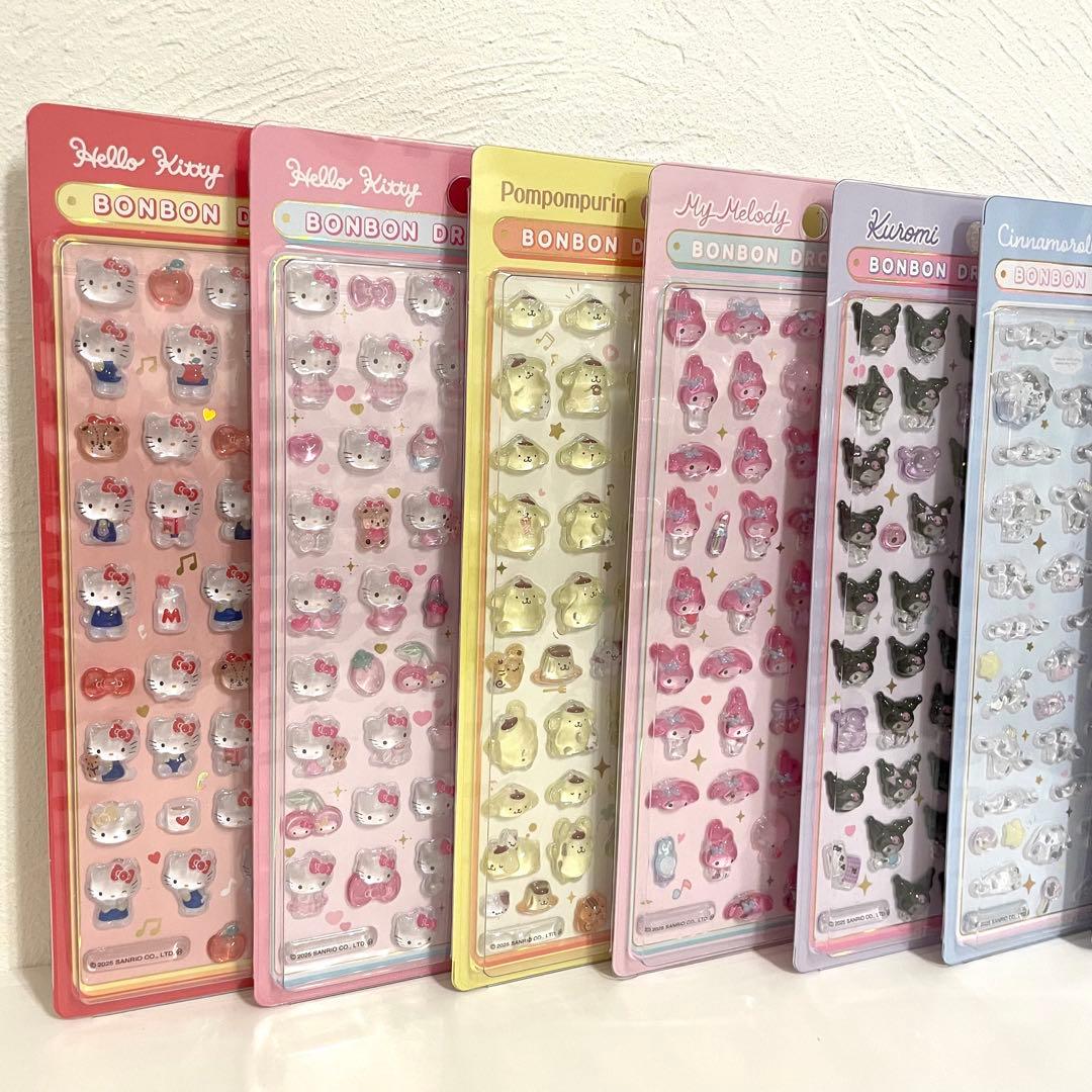 正規品】サンリオボンボンドロップシールmini 8枚コンプリートセット