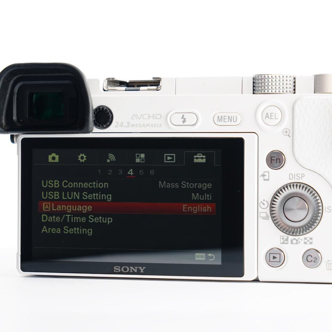 希少なホワイト/極美品α6000完全セット/制限解除済/即撮影可/初心者最適