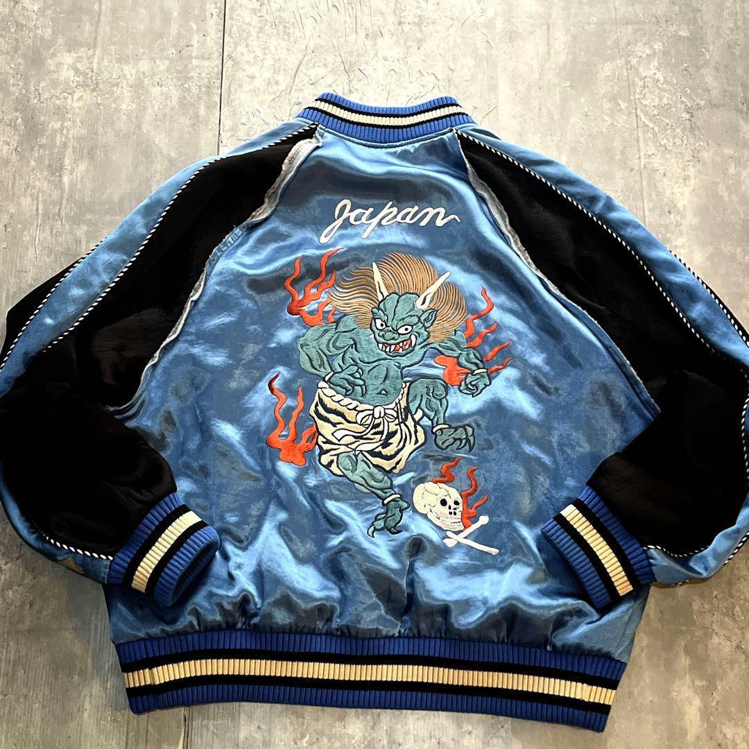 完売品 希少 el conductorH DEMON 鬼 スカジャン 刺繍 青 - メルカリ