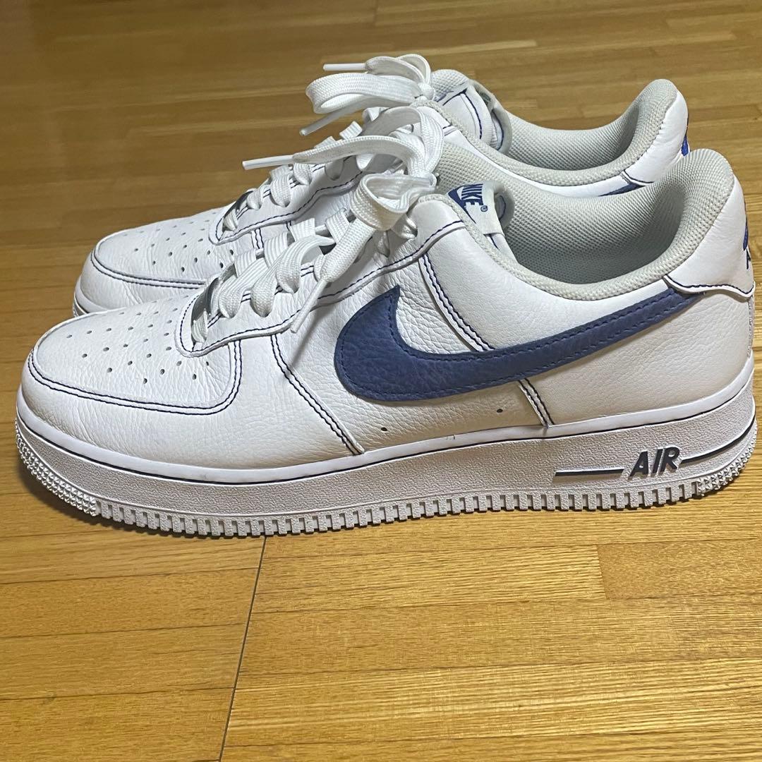 【26.5cm】ナイキ エアフォース1 ロー \"ブルーステッチ\"