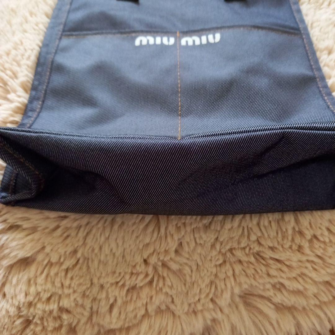 miumiu♡ノベルティトートバッグ♡デニムコーティング♡1点のみ - メルカリ