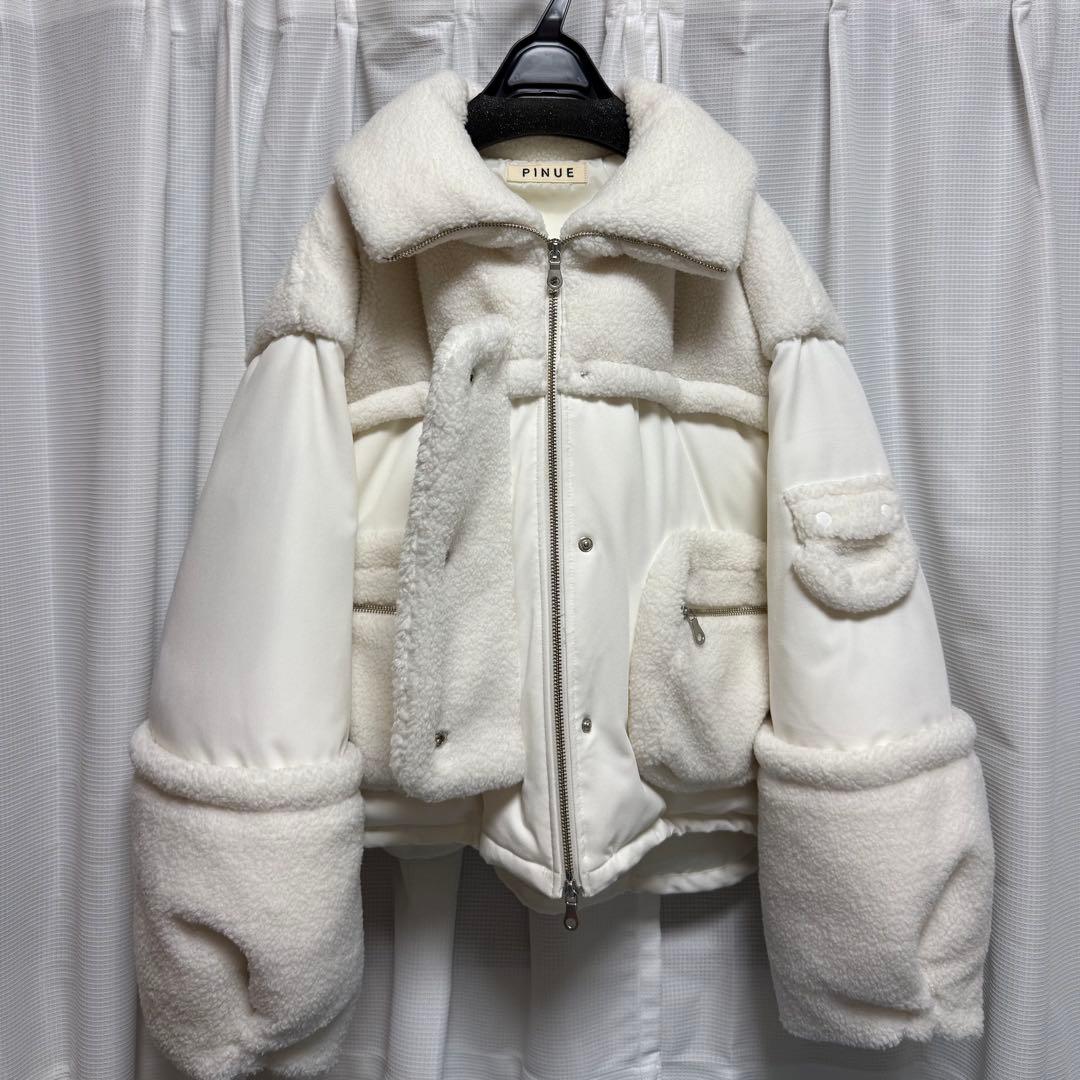 PINUE】ボアコンビダウン（WHITE） - メルカリ