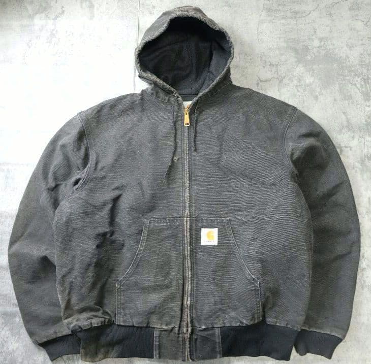 【鬼フェード】carharttアクティブジャケット 襤褸 墨黒 カーハート Carhartt（カーハート） ブルゾン アウター 「Carhartt WIP」ACTIVE