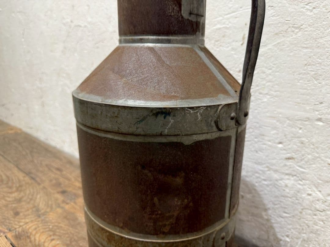 1163 ビンテージ　希少デザインのミルク缶　牛乳缶　ガーデン　オブジェ　レトロ