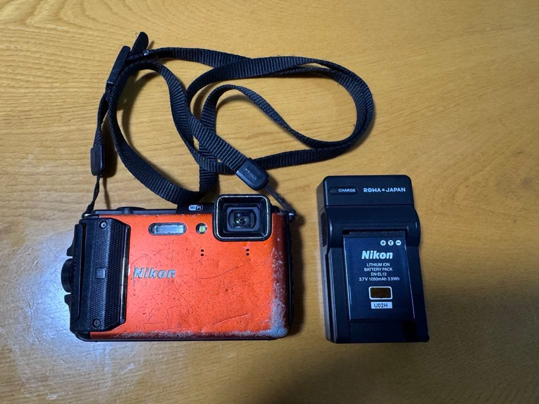 Nikon COOLPIX AW130 コンデジ オレンジ 動作確認済 - メルカリ