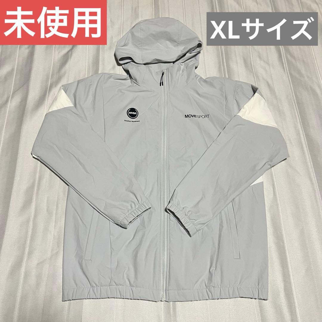 MOVE SPORT ライトグレー フード付き ウォームアップウェアXLサイズ DESCENTE（デサント） 大きいサイズ メンズ MOVESPORT S.F.TECH フル