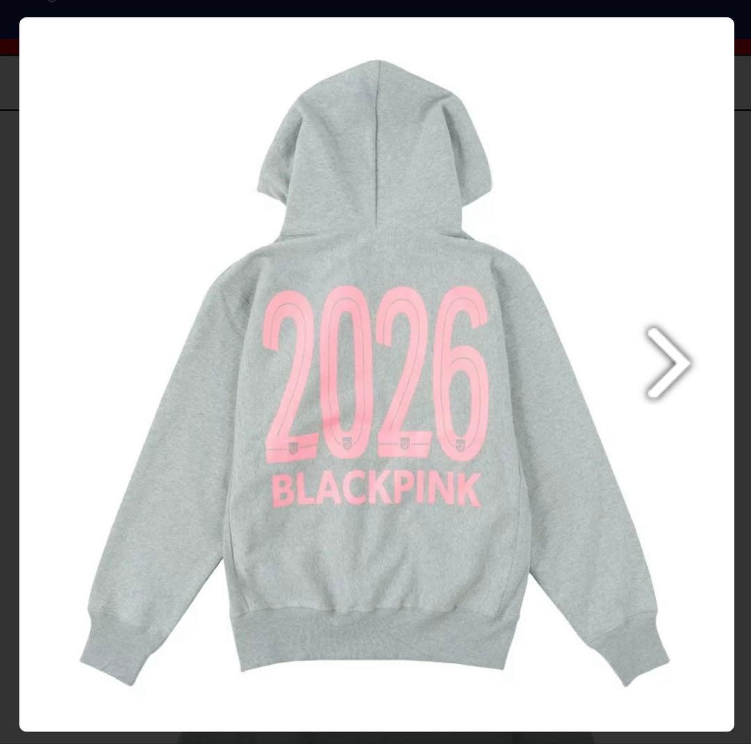 FC東京 パーカー グレー Lサイズ BLACKPINK - メルカリ