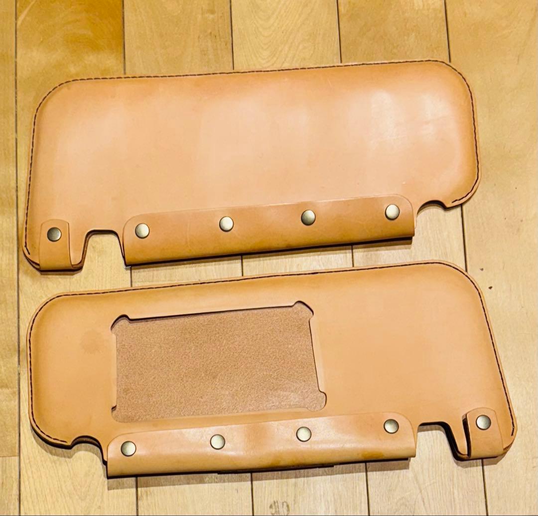 ジムニーjb64 jb74用 サンバイザー 本革カバー（カネマツ工房製