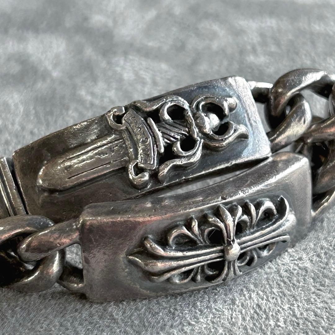 double id silver bracelet ダガー フローラルクロス - メルカリ